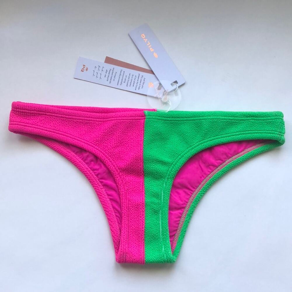 NWT Pilyq Kiwi Reef Two Tone Teeny Bikini